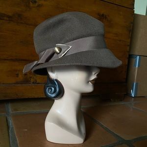 Brown Vintage 60s 70s 40s Style Hat